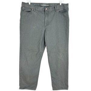 Lands End Men's Traditional Fit Grey Denim Jeans Size 44x29 Tapered Leg Cotton